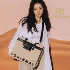 ROBINMAY ロビンメイ キャンバストートバッグ A4収納可 ブラック