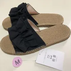 サンダル　黒　M 未使用タグ付き