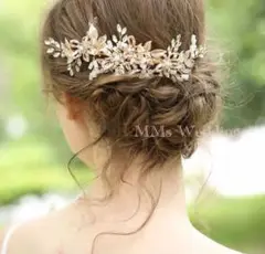 ヘッドドレス ローズゴールド ウェディングヘアアクセサリー 髪飾り ボンネ