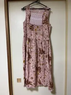 1月10日まで ピンクハウス ギンガムうさぎ ミディ丈ワンピース ピンク色
