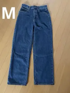 ダークブルー ストレートデニム ハイウエストM