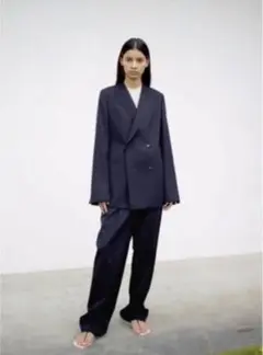 light wool max gabardine double jacket
