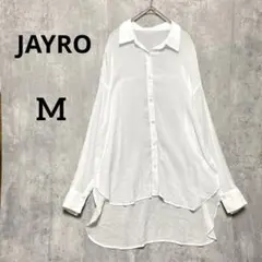 JAYRO ホワイト M 長袖 シャツ カジュアル 生地薄　 レディース冷房対策