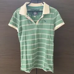 Abercrombie & Fitch 半袖ポロシャツ グリーン