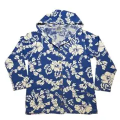 希少✨】特価✨】RYU SPORTS ハイビスカス柄 パーカー　ブルー