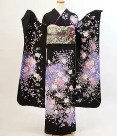 美品正絹振袖お仕立て上がり7点セット 追加20000円でフルセット可能