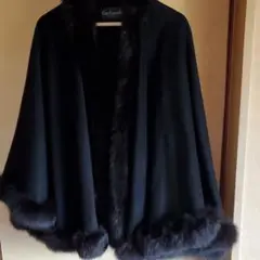 リアルファーポンチョ