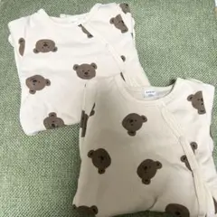 クマ柄ロンパース 60〜70㎝