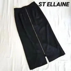 【ST ELLAINE】ロングタイトスカート ブラック スリット ウエストゴム