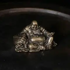 34 真鍮 置物 布袋様 布袋 ビンテージ 風水 開運 金運 グッズ 七福神