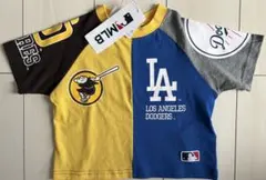 新品　90cm MLB ドジャース　パドレス　半袖Tシャツ　切り替え