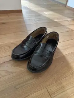 HARUTA ブラックレザーローファー22.5