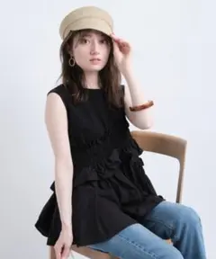 【美品】アプワイザーリッシェ＊シャーリングフレアチュニック