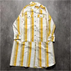 【新品】MAISON KITSUNE ストライプ シャツ ワンピース ロング