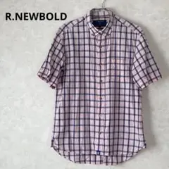 R.NEWBOLD チェック半袖シャツ／ L