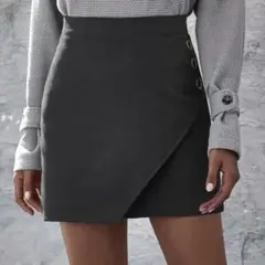 SHEIN グレー ラップスタイル タイトスカート US 2