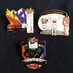 1998年長野オリンピック 開会式閉会式 ピンバッジ3個セット
