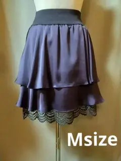 新品サテンレースミニスカート♡