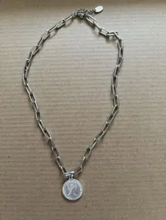 ローリーズファーム　シルバー チェーンネックレス コインペンダント