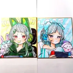 手描きイラスト色紙 №1679