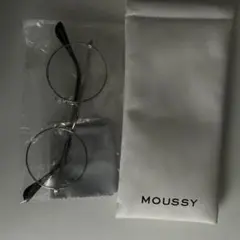 MOUSSY シルバー ラウンドメガネ