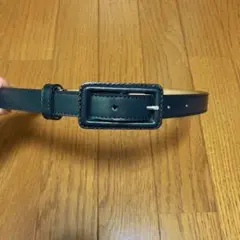【美品】合皮ベルト シンプル　ネイビー