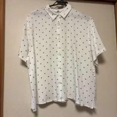 UNIQLO レーヨンブラウス　プリント　半袖　XL
