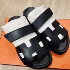 新品未使用 HERMES エルメス シプレサンダル 黒 38
