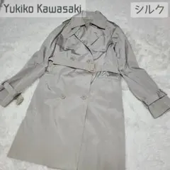 YukikoKawasaki シルク混ホワイトトレンチコート