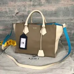 超美品 A.D.M.J フルレザー トートバッグ バイカラー 希少