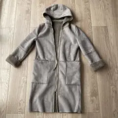 【ZARA】リバーシブル スエードボアコート フード付き