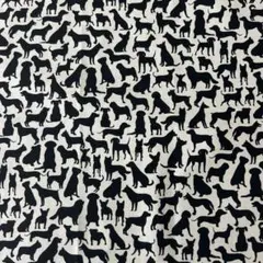 はぎれ　USAコットン　犬　シルエット