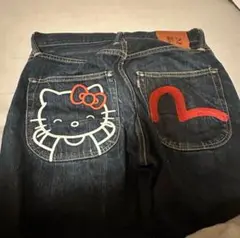 【限定コラボ】【極美品】EVISU×ハローキティ　30インチ　赤(朱)耳. 2025年最新】エヴィス キティの人気アイテム - メルカリ