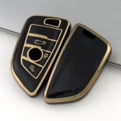 BMW キーケース TPUキーカバー 黒金 3ボタン