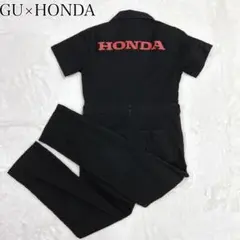 【完売品】GU×HONDA 半袖 つなぎ 140黒 男女兼用 作業着 ダンス