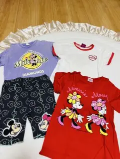 ミニー・ミッキー Tシャツとパンツセット 100cm