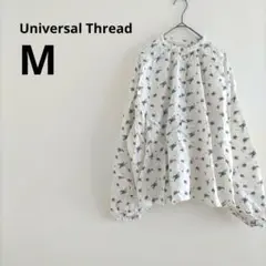 海外古着 Universalthread 花柄 長袖 ブラウス ホワイト 小花