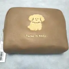 新品 ピッコロット ポーチ といぷー クーリア トイプードル もこもこ 刺繍