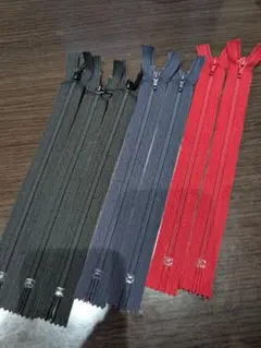 ファスナー 7本 セット 黒 赤 紺
