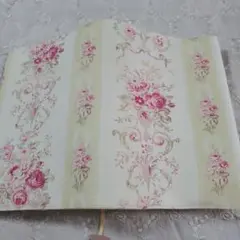 ブックカバー四六判サイズ◇yuwa花柄ボーダーbouquet