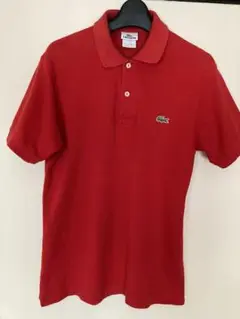LACOSTE レッド半袖ポロシャツ