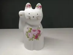 陶磁器製 猫の貯金箱　アニバーサリーローズ
