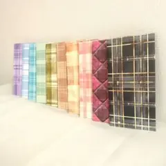 ポチ袋　長封筒　平袋 　チェック柄　ギフト　 ハンドメイド　◇142