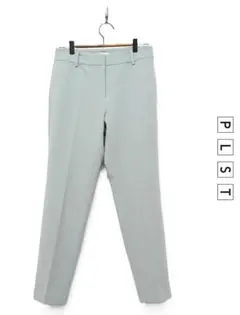 E522/美品 PLST スティックパンツ ウォームリザーブ 裏起毛 M 緑