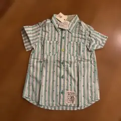 半袖シャツ 水色と白のストライプ