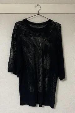 未使用品 HARE/ハレ マーブルバックプリント メッシュニット プルオーバー