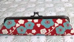 花柄がま口　ペンケース　京都　和柄　はんなり京都