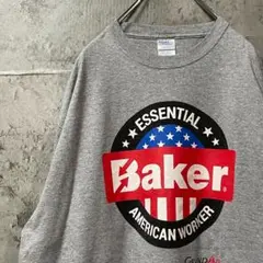 Baker ロゴ USAワーク バックボーン Tシャツ