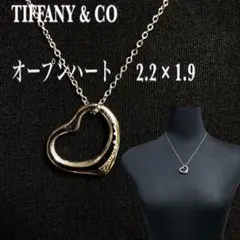 【美品】TIFFANY ティファニー 2.2×1.9 オープンハート ネックレス