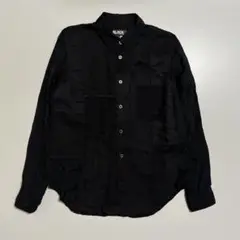 BLACK COMME des GARÇONS 長袖シャツ 切替生地 ブラック